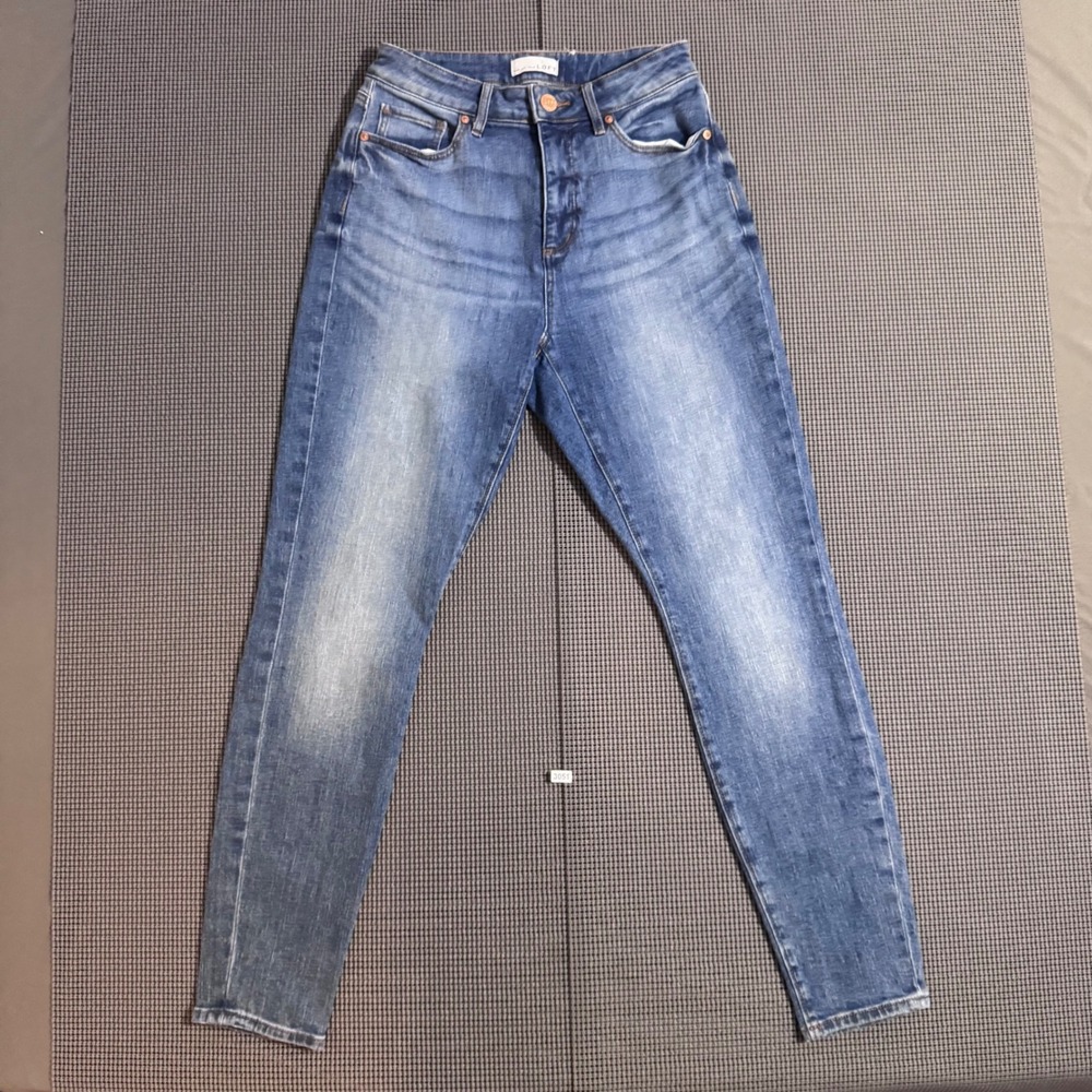 LOFT Women Blue High Waisted Skinny Jeans Size 26 / 2
